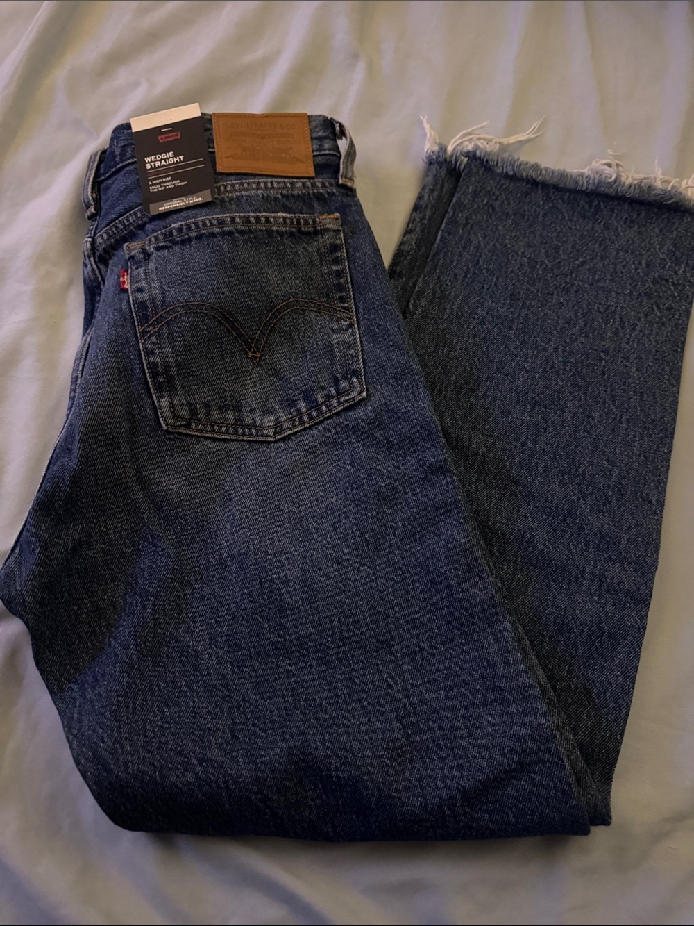 Levi's Women’s Dark Blue Straight Jeans - Wedgie Straight